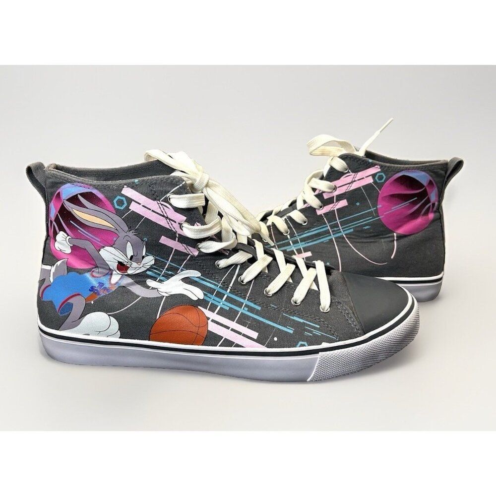 Space Jam A NEW LEGACY Men's Gray Tune Squad Hi Top Sneakers Size 11 Bugs Bunny
